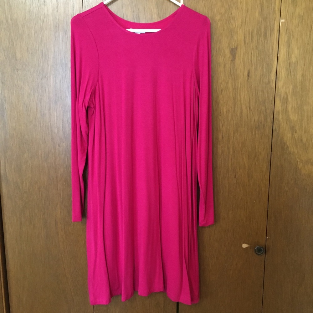 Long Sleeve Pink Dress